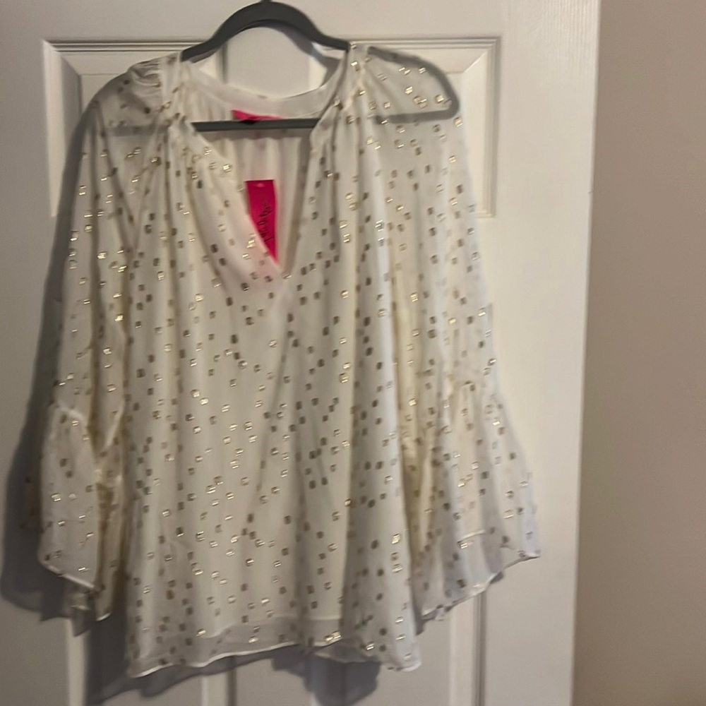 NWT lily pulitzer Matilda silk top size XL